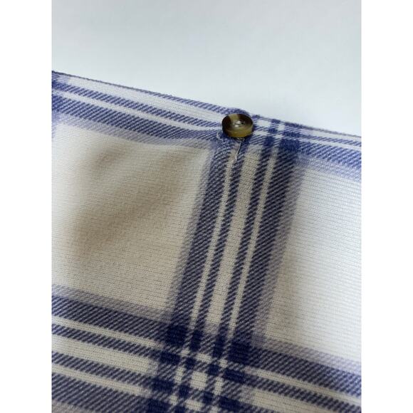 Robert Louis 2X Button Front Shirt Plus Size Lavender Plaid Roll Tab - Picture 7 of 7